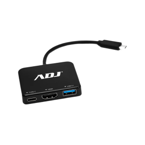 HUB ADJ HB019 type-C multiporta nero 1x HDMI, 1xUSB type A, 1x type C PD 60W