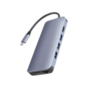 Hub Type C con 3 porte USB 3.0,3 USB 2.0 LAN RJ45, SD, micro SD, PD, jack 3.5mm