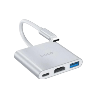 Hub type C/1x USB 3.0/HDMI/PD HB14 silver