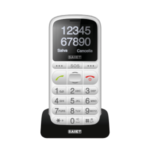 SAIET PRONTO Max Bianco - tasti grandi e parlanti, base ricarica