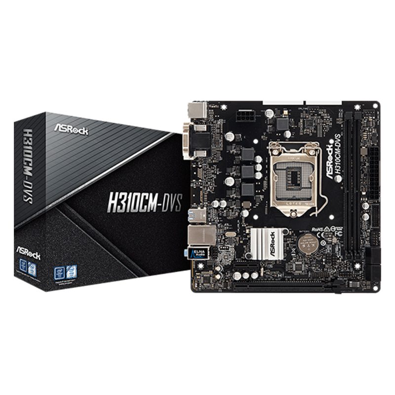 ASRock H310CM-DVS Scheda Madre Intel LGA 1151 (8a 9a gen) ASRock H310CM-DVS Scheda Madre Intel LGA 1151 (8a 9a gen)
