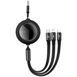 Baseus CAMLC-MJ01 Cavo USB Retrattile 3 in 1 USB Type-C Lightning micro USB 66W 1 Baseus CAMLC-MJ01 Cavo USB Retrattile 3 in 1 USB Type-C Lightning micro USB 66W 1