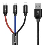 Baseus CAMLT-BSY01 Cavo USB 3 in 1 USB Type-C Lightning micro USB 3.5A 1