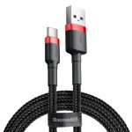 Baseus CATKLF-A91 Cavo da USB USB Type-C 3A 0.5m Rosso e Nero Baseus CATKLF-A91 Cavo da USB USB Type-C 3A 0.5m Rosso e Nero