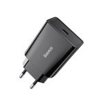 Baseus CCFS-SN01 Mini Quick Charger Caricatore Alimentatore Da Rete USB-C 20W 3A Nero Baseus CCFS-SN01 Mini Quick Charger Caricatore Alimentatore Da Rete USB-C 20W 3A Nero
