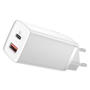 Baseus CCGAN2L-B01 Caricatore Alimentatore Da Rete 65W Bianco