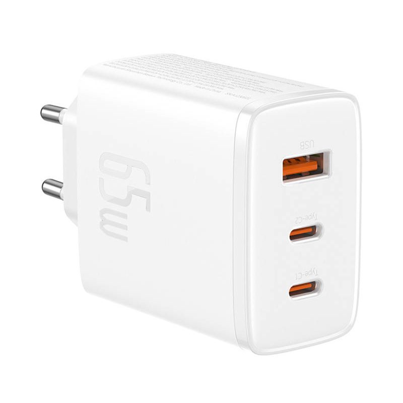 Baseus P10152301213-00 OS-Cube PRO Fast Charge Caricatore Alimentatore Da Rete 65W Bianco Baseus P10152301213-00 OS-Cube PRO Fast Charge Caricatore Alimentatore Da Rete 65W Bianco
