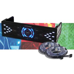 25" Nero + 2 Strisce LED LC-Power LC-CFC-LED