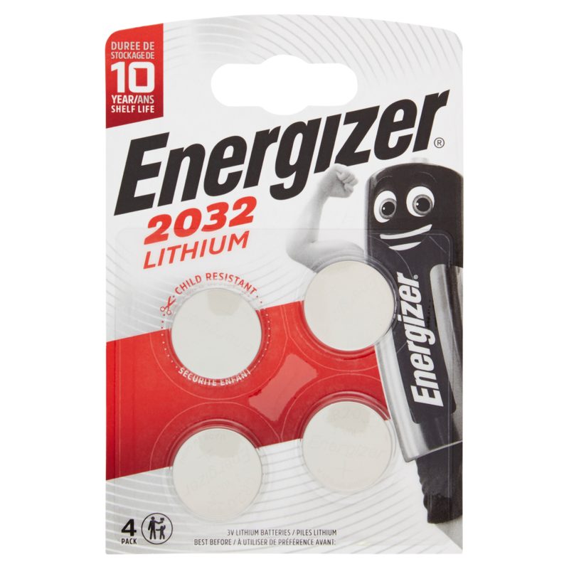 Energizer 4 Batterie Tampone Al Litio CR 2032 3V