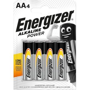 Energizer Alkaline Power 4 Batterie AA Stilo LR6 1.5V