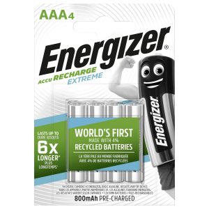 Energizer Extreme Recharge 4 Batterie AAA Ministilo Ricaricabili HR03 1.2V