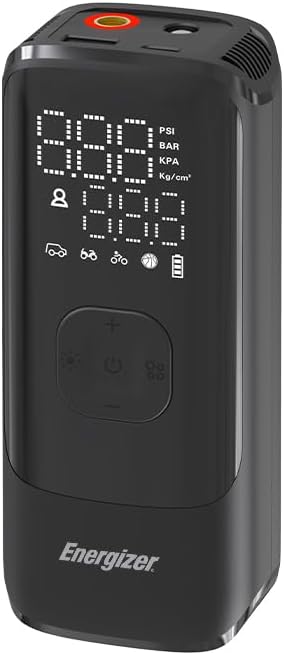 Energizer Mini Compressore Aria Portatile 150PSI Schermo LCD + funzione Power Bank