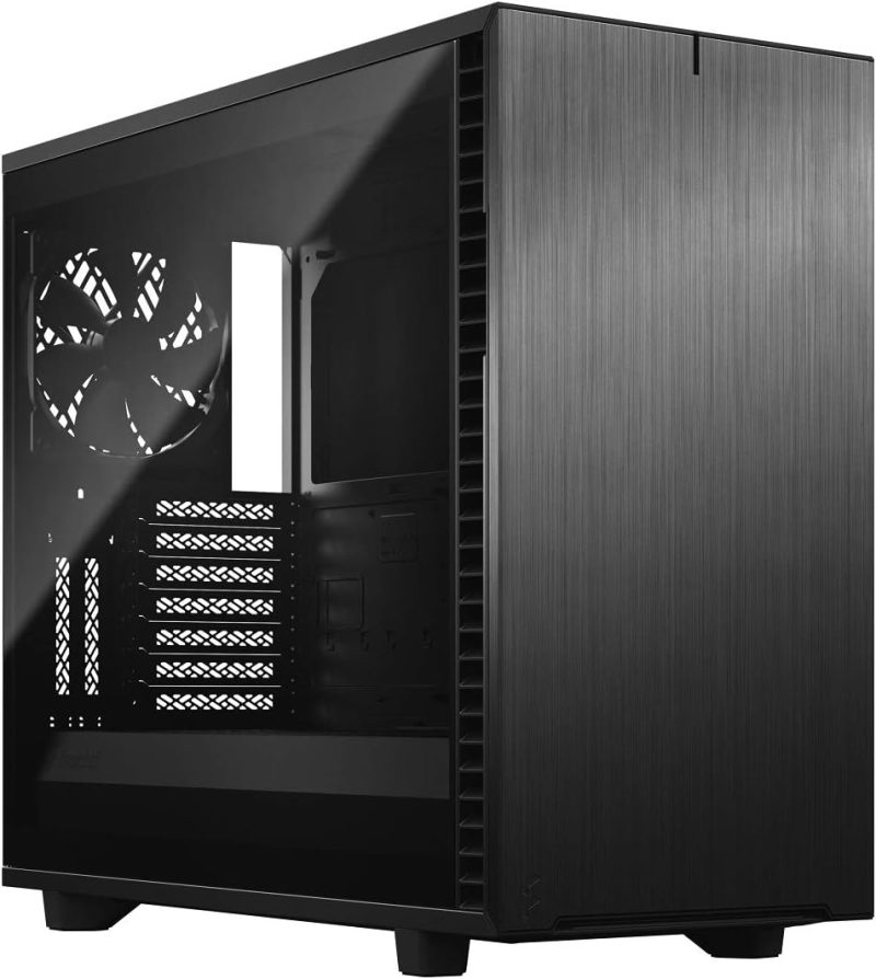 Fractal Design Define 7 Black Brushed Aluminum/Steel E-ATX Silent Modular Dark Tempered Glass Window Mid Tower Computer Case Fractal Design Define 7 Black Brushed Aluminum/Steel E-ATX Silent Modular Dark Tempered Glass Window Mid Tower Computer Case