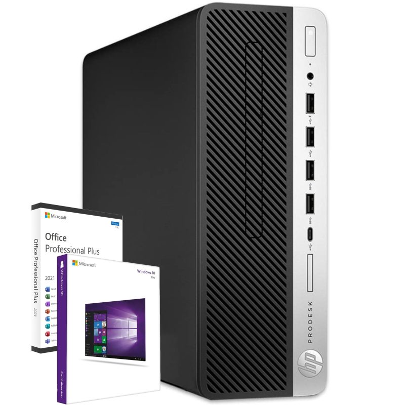 HP ProDesk 600 G3 SFF Computer Intel i5-7400T Ram 8GB SSD 240GB Win 10 Pro Office 2021 (Ricondizionato Grado A)