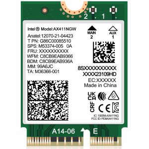 Intel AX1690i Scheda M.2 Adattatore di Rete Wireless Wi-Fi 6E Bluetooth (per notebook)
