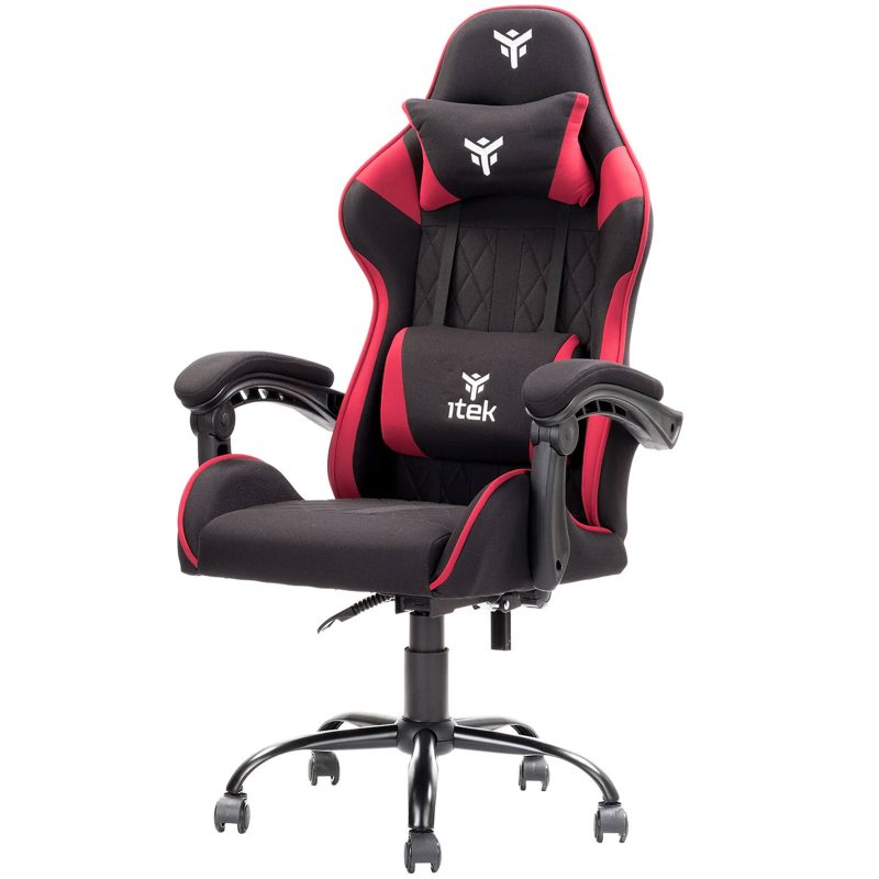 ITEK RHOMBUS FF10 Sedia Poltrona Da Gaming Ergonomica Schienale Reclinabile Nero/Rosso ITEK RHOMBUS FF10 Sedia Poltrona Da Gaming Ergonomica Schienale Reclinabile Nero/Rosso