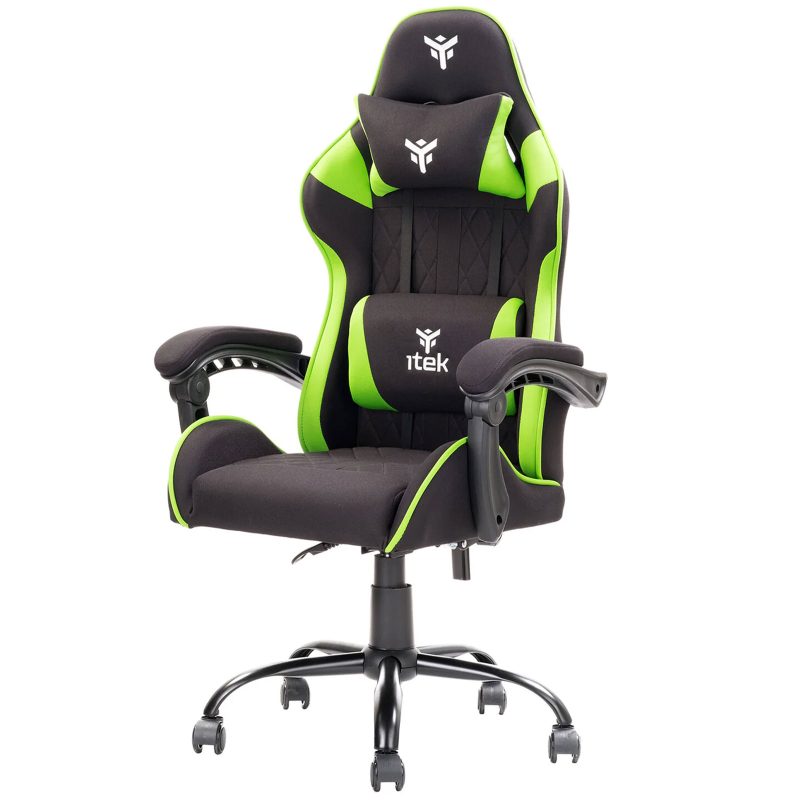 ITEK RHOMBUS FF10 Sedia Poltrona Da Gaming Ergonomica Schienale Reclinabile Nero/Verde ITEK RHOMBUS FF10 Sedia Poltrona Da Gaming Ergonomica Schienale Reclinabile Nero/Verde