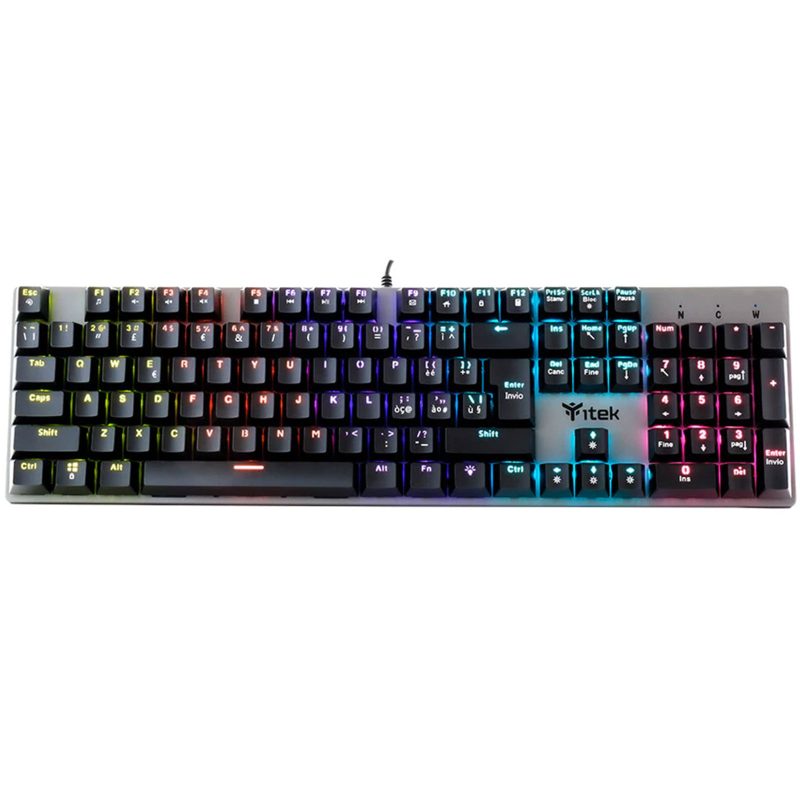 ITEK Tastiera Gaming USB X10 Meccanica Switch Blu 104 tasti Rainbow LED con 12 modalità ITEK Tastiera Gaming USB X10 Meccanica Switch Blu 104 tasti Rainbow LED con 12 modalità