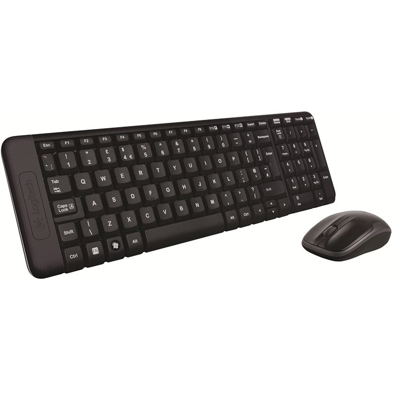 Kit Tastiera Mouse Wireless Logitech MK220 Nero Layout Italiano Kit Tastiera Mouse Wireless Logitech MK220 Nero Layout Italiano