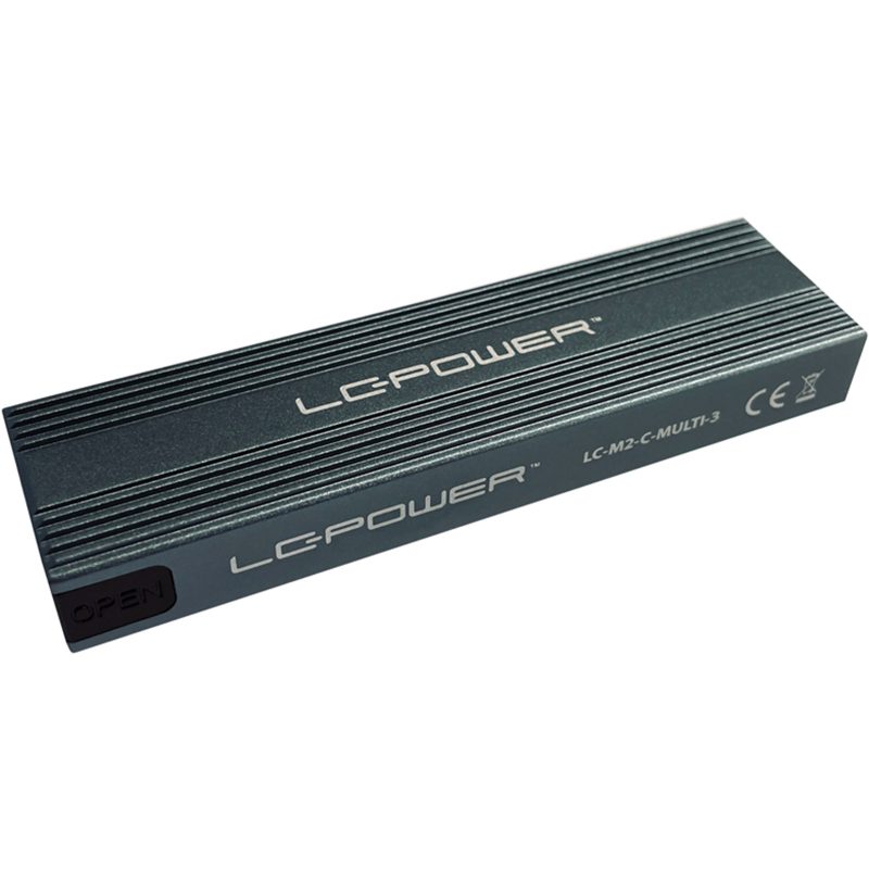 LC-Power Box Esterno Per SSD M.2 NVMe e SATA USB Type C Gen 2x1 LC-M2-C-MULTI-3 LC-Power Box Esterno Per SSD M.2 NVMe e SATA USB Type C Gen 2x1 LC-M2-C-MULTI-3
