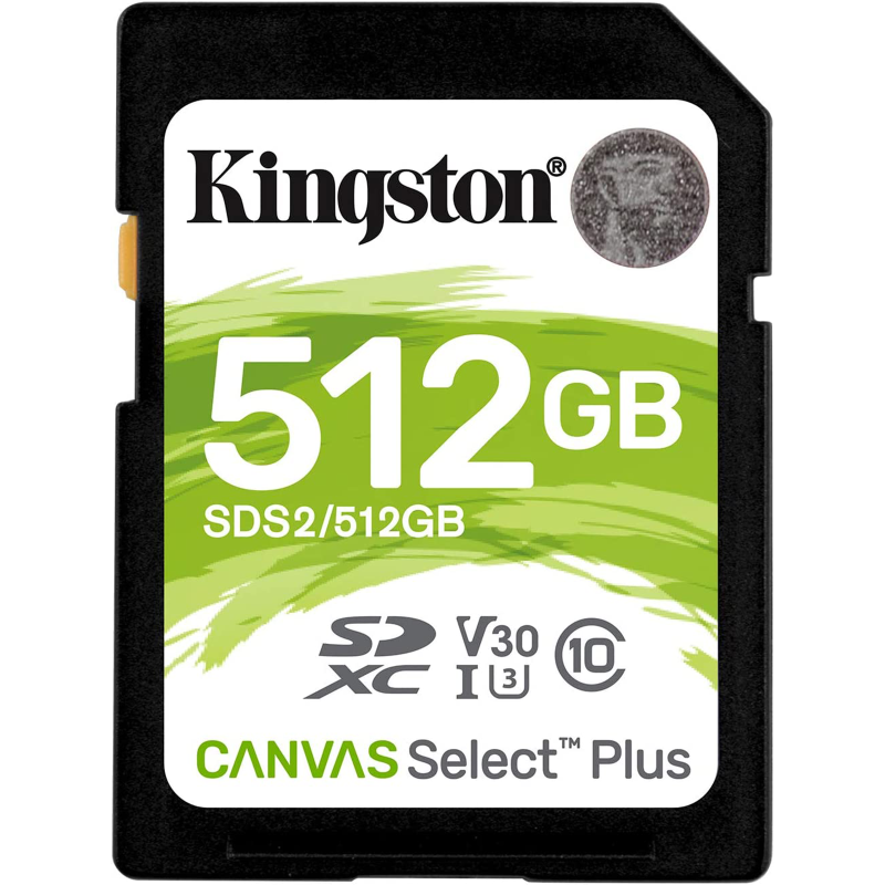 Memoria SD 512GB Kingston Canvas Select Plus UHS-I Classe 10 Memoria SD 512GB Kingston Canvas Select Plus UHS-I Classe 10