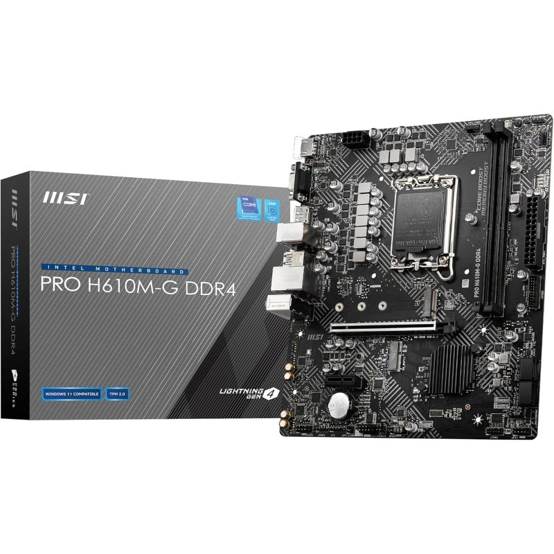 MSI PRO H610M-G DDR4 Scheda Madre Socket Intel LGA 1700 MSI PRO H610M-G DDR4 Scheda Madre Socket Intel LGA 1700