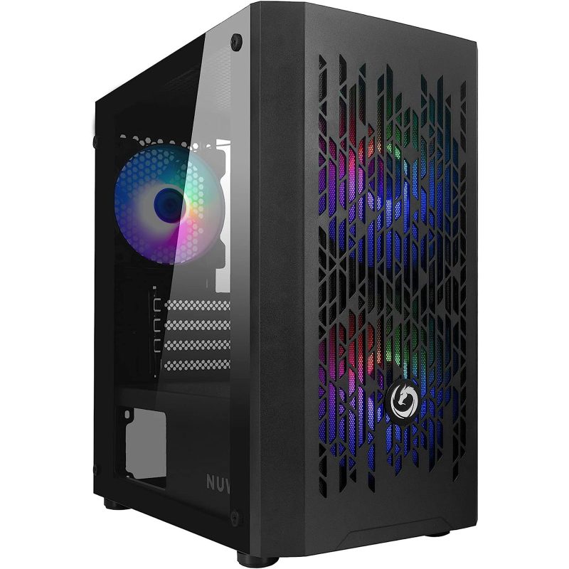 Nuwo Blitz R24 Case Micro-ATX Nero 3 Ventole RGB Rainbow Nuwo Blitz R24 Case Micro-ATX Nero 3 Ventole RGB Rainbow