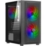 Nuwo Blitz R26 Case Micro-ATX Nero 3 Ventole RGB Rainbow Nuwo Blitz R26 Case Micro-ATX Nero 3 Ventole RGB Rainbow