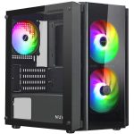 Nuwo Blitz R28 Case Micro-ATX Nero 3 Ventole RGB Rainbow Nuwo Blitz R28 Case Micro-ATX Nero 3 Ventole RGB Rainbow
