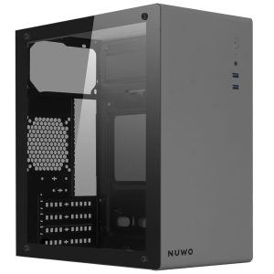 Nuwo Eguera A112 Case Micro ATX Grigio con Pannello in Vetro