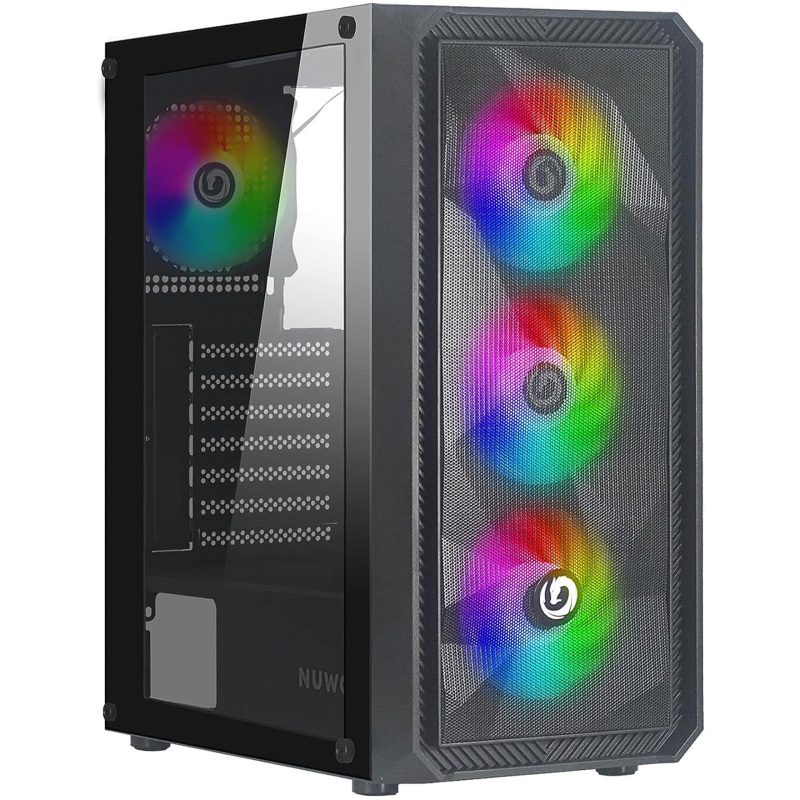 Nuwo Rodan R602 Case ATX Nero 4 Ventole A-RGB Nuwo Rodan R602 Case ATX Nero 4 Ventole A-RGB