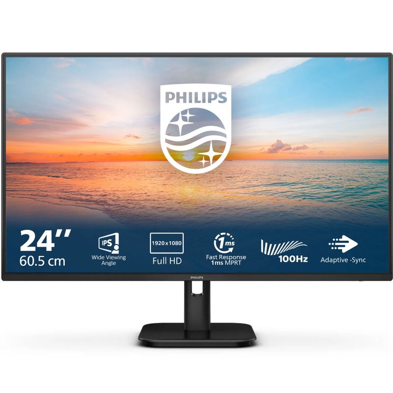 Philips Monitor Led 23.8" (24") 24E1N1100A Full HD IPS 4ms 100Hz Speaker Nero Philips Monitor Led 23.8" (24") 24E1N1100A Full HD IPS 4ms 100Hz Speaker Nero