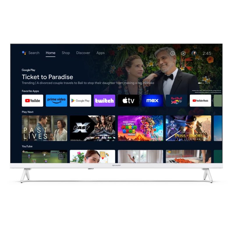 Smart TV Sharp Aquos 32FH2EW 32" HD Ready Android TV Frameless White Smart TV Sharp Aquos 32FH2EW 32" HD Ready Android TV Frameless White
