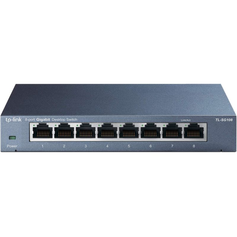 Switch Ethernet 8 Porte RJ45 10/100/1000 Mbps TP-Link TL-SG108 Switch Ethernet 8 Porte RJ45 10/100/1000 Mbps TP-Link TL-SG108
