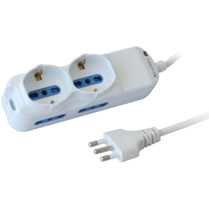 Techly IUPS-PCP-4I2S Ciabatta Elettrica Multipresa 4 Prese