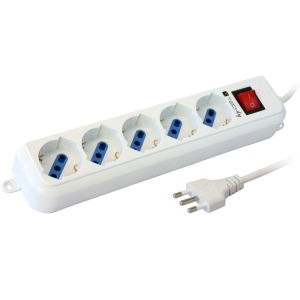 Techly IUPS-PCP-LC Ciabatta Elettrica Multipresa 5 Prese