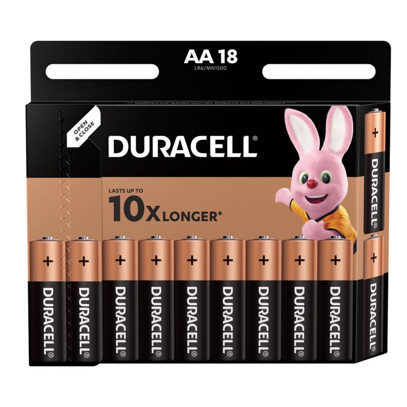 Duracell Alkaline 18 Batterie AA Stilo LR6 1.5V Duracell Alkaline 18 Batterie AA Stilo LR6 1.5V