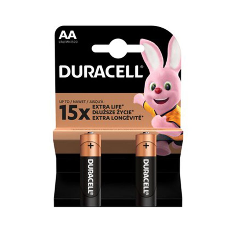 Duracell Alkaline 2 Batterie AA Stilo LR6 1.5V
