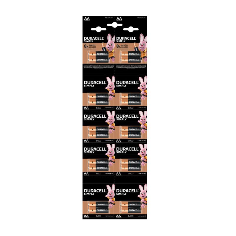 Duracell Alkaline 20 Batterie AA Stilo LR6 1.5V Duracell Alkaline 20 Batterie AA Stilo LR6 1.5V