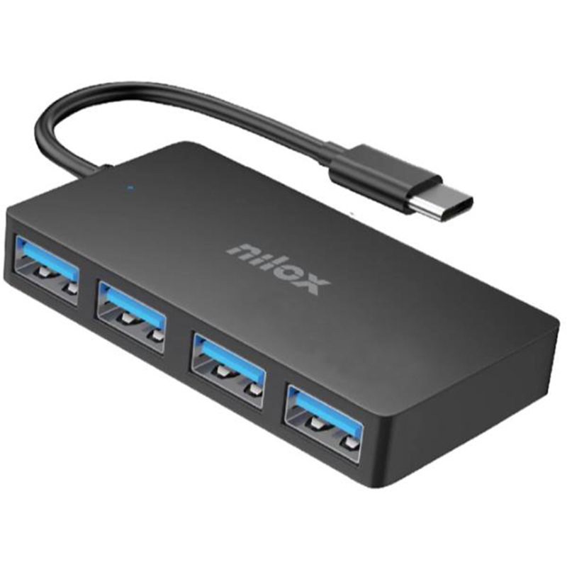 Nilox NXHUBUSC04 HUB 4 Porte USB 3.2 Gen1 attacco USB-C Nilox NXHUBUSC04 HUB 4 Porte USB 3.2 Gen1 attacco USB-C