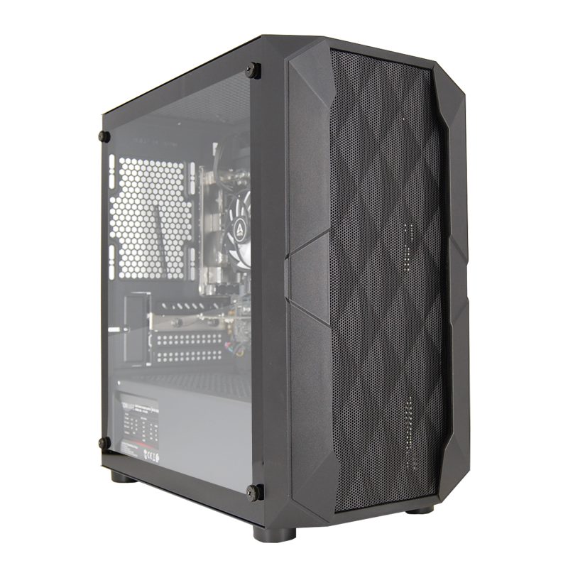 PC Computer Assemblato PRO CPU Intel i3-14100 Ram 64GB SSD 1TB WiFi BT Nero Freedos