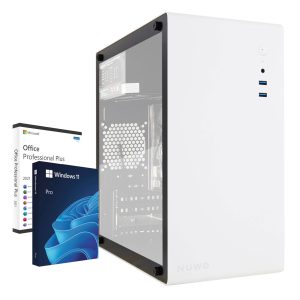 PC Computer Assemblato PRO CPU Intel i5-14600K Ram 64GB SSD 1TB WiFi BT Bianco Windows 11 Pro + Office 2021