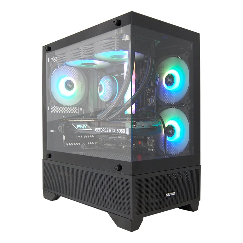 PC Computer Gaming Assemblato Intel i5-12400F Ram 32GB SSD 1TB RTX 5060 8GB GDDR7 Nero A-RGB Dissipazione a Liquido PC Computer Gaming Assemblato Intel i5-12400F Ram 32GB SSD 1TB RTX 5060 8GB GDDR7 Nero A-RGB Dissipazione a Liquido