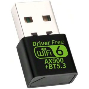 SEVEN Adattatore Pennetta Dongle USB Wireless WiFi 6 (2.4GHz + 5GHz) + Bluetooth BT 5.3