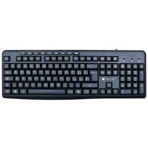 Tastiera USB Techly 104 Tasti + 9 Multimediali 955-UBK-TM